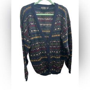 Scandia Woods Men's Multicolor Cardigan Sweater